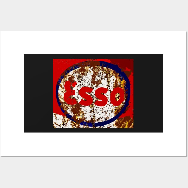 ESSO EXXON VINTAGE GRAPHIC ADVERTISEMENT AD SIGN Wall Art by Overthetopsm